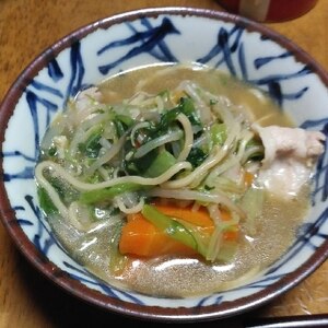 味噌ラーメン　野菜炒め乗せ